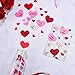 Outus 500 Pieces Valentines Heart Foam Stickers Glitter Self-Adhesive Heart Shape Stickers for Valentine s Day Wedding DIY Crafts Decoration, 3 Colors