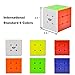 Cyclone Boys Speed Cube Set,2x2 3x3 High Speed Cubes,Stickerless Magic Puzzle Cube IQ Tester Puzzle Toys Turns Quicker and More Precisely Than Original