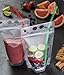 Drink pouches with straws Disposable Smoothie bags Portable Hot & Cold Reusable Set of 50pcs Empty Plastic Clear Refillable Container for Drinks Juice Pouch Bags + Ebook