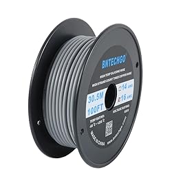 BNTECHGO 16 Gauge Silicone wire spool 100 ft Gray