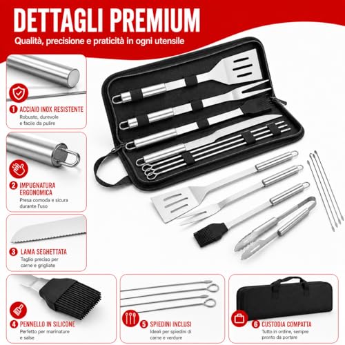 9-Piece Barbecue Tool Set Stainless Steel Barbecue Gloves Set of Tools Double Heat Resistant Oven Gloves for Barbecue Grilling Baking Fireplace
