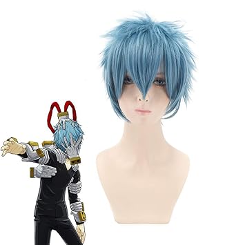 Amazon Com Yckzzr Wigs My Hero Academy Gray Blue Twirling