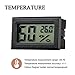 Veanic 4-Pack Mini Digital Electronic Temperature Humidity Meters Gauge Indoor Thermometer Hygrometer LCD Display for Humidors Car Greenhouse Indicator Room - Celsius ℃ Display