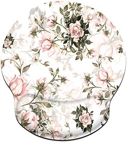 Galdas Mouse Pad with Wrist Support Ergonomic Mousepad Comfortable Non-Slip Rubber Base Mouse Pads for Computers Laptop Desktop (Flower)