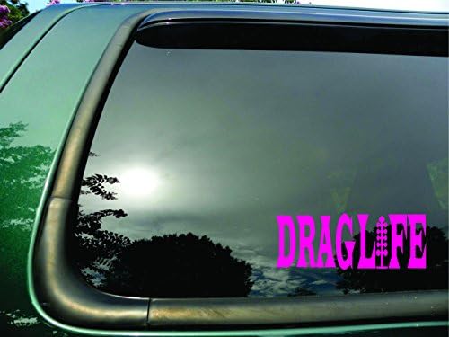 Drag Time Lights - Die Cut Racing Pink Vinyl Window Decal/sticker for Car or Truck 3"x8"