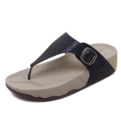 AWSAYS 2019 Damensandalen Und Hausschuhe Schnallen Dicke Und Hochhackige Damenschuhe An