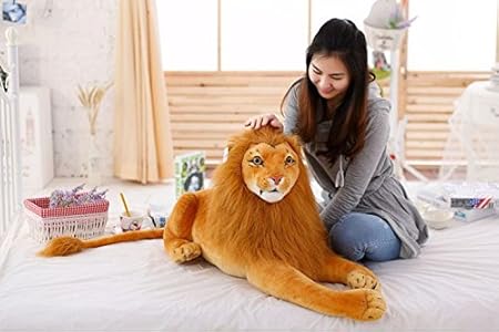 Amazon My Love ぬいぐるみ 特大 ライオン タイガー 大きい 動物 可愛い ライオンぬいぐるみ ライオン 縫い包み ライオン抱き枕 お祝い ふわふわぬいぐるみ 60cm ぬいぐるみ おもちゃ