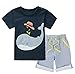 Mini Bitty Boy's Summer Cotton T-Shirt Casual Shorts Cute Print Clothes Set