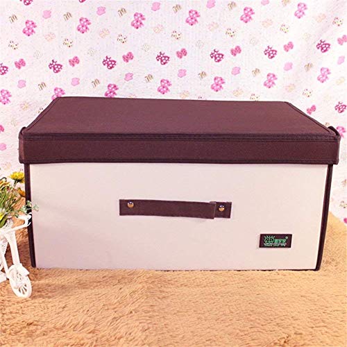 Pullic Oxford Cloth Storage Boxes Clothing and Blankets Underwear Socks and Coffee-Colored 3-30 23 30CM (Size : 3-302330cm)