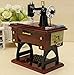 MAYMII Vintage Mini Sewing Machine Style Plastic Music Box Table Desk Decoration Toy Gift for Kid Children