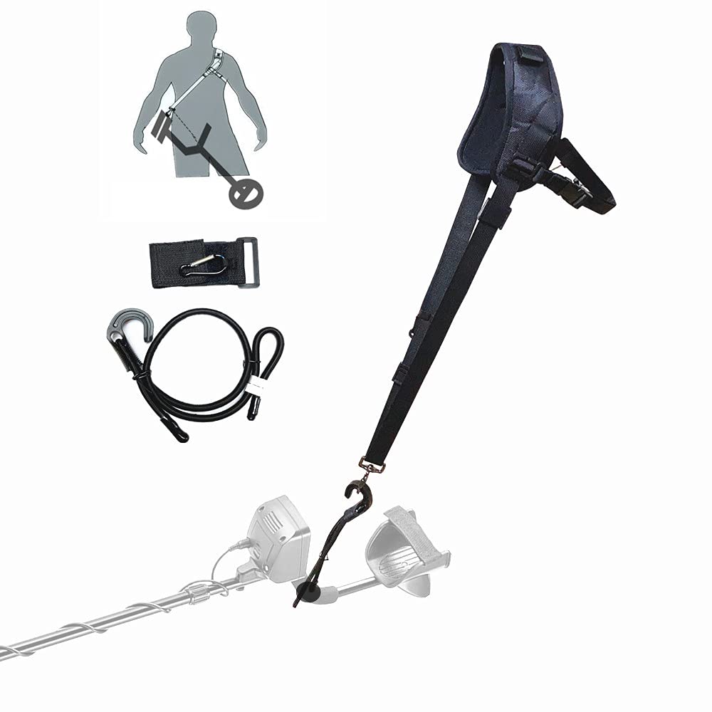 Metal Detector Generic accessories Detecting Strap Harness Sling for All Metal Detectors Load bearing Support Underground detector-BLACK