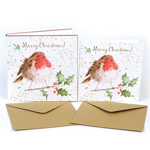 Wrendale Designs by Hannah Dale - The Jolly Robin - Christmas Card Box Set - Pack of 8 โ image 1