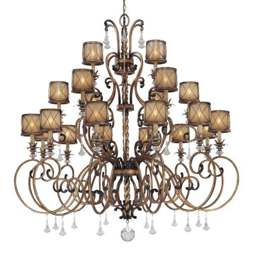Minka Lavery 4759-206, Aston Court Crystal 3 Tier Chandelier Lighting, 21 Light, 1260 Watts, Bronze
