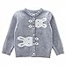 Moonnut Girls Cardigan Sweaters Floral Embroidered Knitted Outwear for 1-5 Years