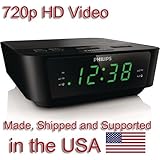 720p Alarm Clock Radio HD Spy Camera Covert Hidden Nanny Camera Spy Gadget