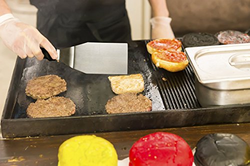 Metal Stainless Steel Spatula Set - Griddle Scraper and 