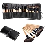 BESTOPE 32PCs Professional Makeup Brushes Set Synthetic Kakubi Cosmetic Foundation Blending Blush Eyeliner Face Powder Mac Makeup Brush Kit with Leather Traverl Pouch Bag Case