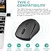 VIVI SKY Type C Wireless Mouse,USB C Gaming Wireless Mice 2.4G Silent Ergonomic Wrist Relax Mouse with 3 DPI Levels Compatible with Apple Macbook 12”, Macbook Pro 2016 / 2017 and Other Device