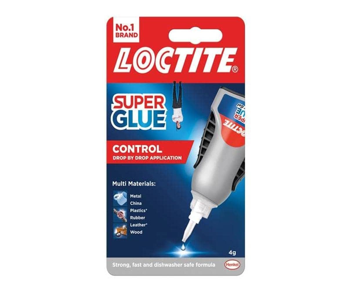 Loctite Super Glue Liquid Control, Strong All Purpose Glue Accurate Repairs, Instant Super Glue for Various Materials, Clear Glue with Precise Nozzle, 1 x 4 g