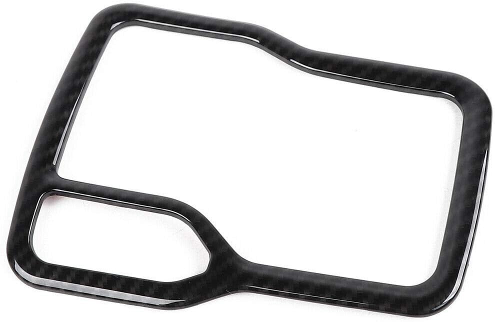 SJWMXN Carbon fiber decoration,For Jeep Wrangler JL 2018-19 Carbon Fiber Gear Shift Box Panel Frame Trim Cover