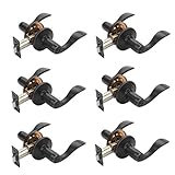 Dynasty Hardware HER-30-12P Heritage Lever Privacy Set, Aged Oil Rubbed Bronze, Contractor Pack (6 Pack)
