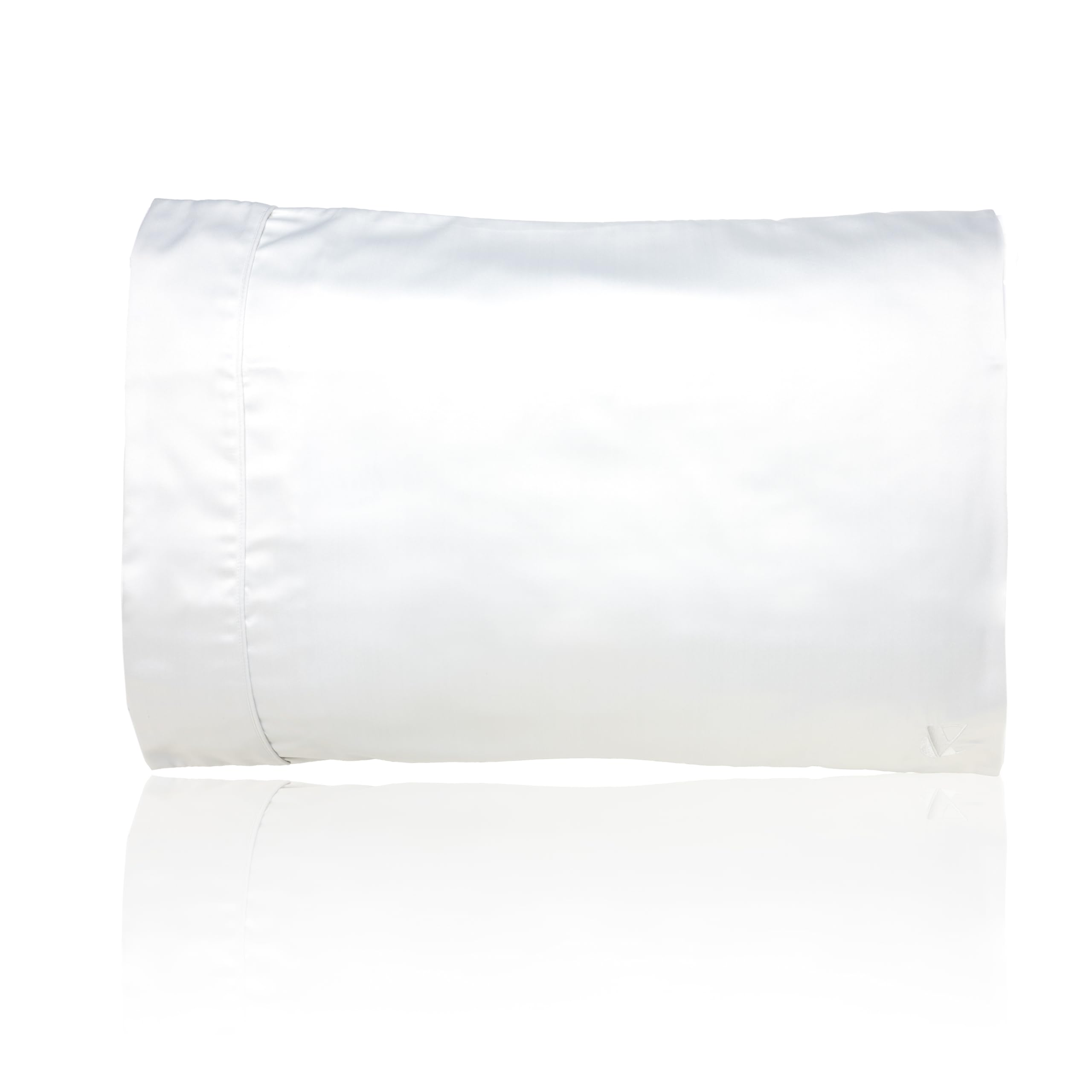 PillowTalk 100% Copper Infused Pillowcase - Oneside Design Queen Size Pillow Cases (20 x 26 inches) - Super Soft, Cosy & Breathable - Pillow Cover Infused with Copper Oxide - White