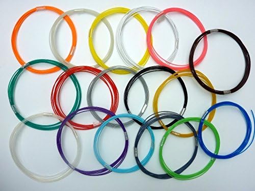 15-color 3d Pen/Printer PLA 3mm Filament Super Fun Pack. Black,Blue,Gold,Green,Luminous,Magenta,Orange,Pink,Red,White etc. Color-change by Light. Cleaning Filament