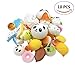 R.FLOWER 10PCS Random Jumbo Soft Squishy Cream Scented Slow Rising Kawaii Simulation Bread Children Toy Medium Mini Squishies Cake/Panda/Bread/Buns Phone Straps