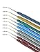 11Pcs Crochet Hooks Set with 9Pcs Lace Hook 0.5mm-8mm Ergonomic Grip Handles Compatible Arthritic Hands
