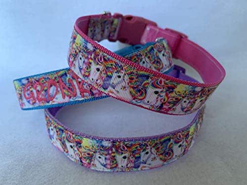 Amazon.com: Unicorn Dog Collar, Rainbow Dog, Unicorn Puppy, Custom Dog Collar, Personalized Dog ...