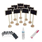 officematters Mini Chalkboard with Stand for Message Board Signs, Rectangle, Pack of 10