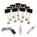 officematters Mini Chalkboard with Stand for Message Board Signs, Rectangle, Pack of 10 primary