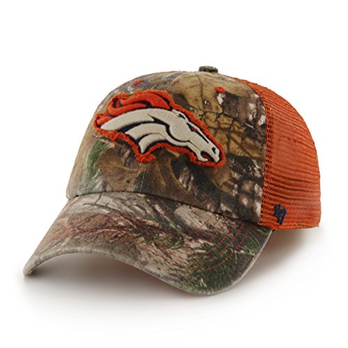 NFL Denver Broncos '47 Huntsman Closer Camo Mesh Stretch Fit Hat, One Size, Realtree Camouflage