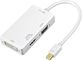 [DP V1.2 Version/4Kx2K] VicTsing Mini Displayport (Mini DP) Thunderbolt to HDMI & VGA & DVI TV HDTV Video Cable Converter Premium ABS Case Compatible for Apple Macbook, Macbook Pro, iMac, Macbook Air, Mac Mini, Microsoft Surface pro 1 2 3, Thinkpad Carbon X1 series