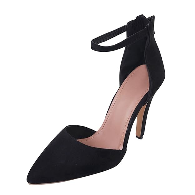 UFACE GroßE High Heels Schuhe Aus Wildleder mit Wildlederimitat Frauen Pumps Einem GroßEn Bogen Fliege Scharfen Zehe Stiletto