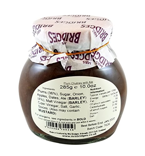 Mrs Bridges Plum Chutney With Ale, 10-Ounce (Pack of 3)