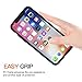 MYRIANN ZY699 Dual Layer Textured Ultra Slim Shock Absorbent PC 360 Full-Body Drop Resistant Protection with Tempered Glass Screen Protector for iPhone X - Black