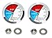 DOZYANT 2 Inch Barbecue Charcoal Grill Smoker Temperature Gauge Pit BBQ Thermometer Fahrenheit and Heat Indicator for Meat Cooking Port Lamb Beef, Stainless Steel Temp Gauge, 2-Pack primary