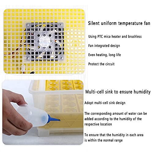 FHISD 56 Eier Inkubator Automatische Temperaturregelung Automatisches Wenden, Automatische Rotationslüftungssteuerung… – Bild 8