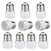 Onite 71-E27GU10P10-WT 10 PCS E26 E27 Edison Screw to GU10 Bayonet Base Adapter Lamp Socket, White