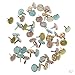 Jili Online 100 Pieces Mixed Metal Mini Decorative Brads Paper Fasteners for Paper Crafts Scrapbook DIY 12mm