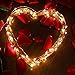 Goodia Copper Wire String Lights, 33ft 100 Micro LEDs Solar Firefly Lights Waterproof Decorative Lighting, Warm White