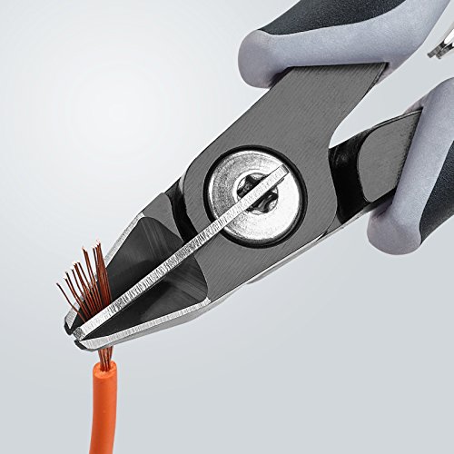 Knipex Präzisions-Elektronik-Seitenschneider ESD brüniert, mit Mehrkomponenten-Hüllen 125 mm 79 52 125 ESD – Bild 4