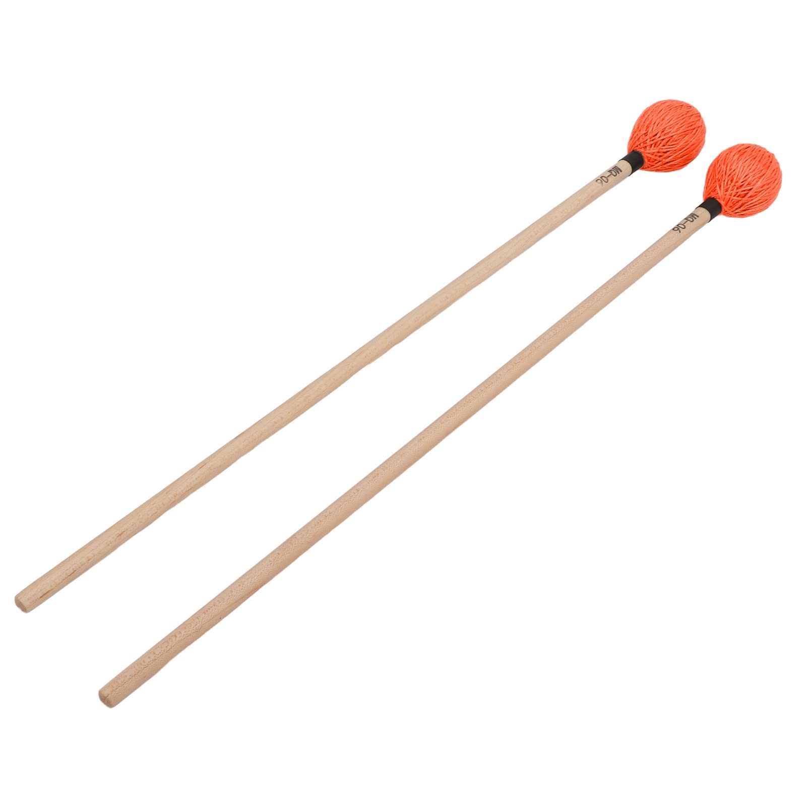 Medium Hard Mallet, Smooth Soft Playing 1 Pair Marimba Mallets Professional for Percussion Instruments(orange)Playing accessories