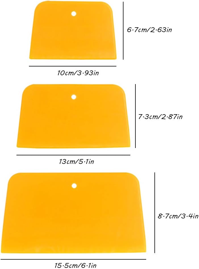 Set of 9 Body Filler Spreaders Automotive Body Fillers, SourceTon 4, 5, 6 Inch Reusable Plastic Spreader for Applying Fillers, Putties, Glazes, Caulks and Paint: Automotive