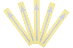 ARTIBETTER 5Pcs Removable Self Adhesive Reflective Arrow Stickers for Mailbox Floor Directional Decals Fit for Enhanced Visibility and Functionality
