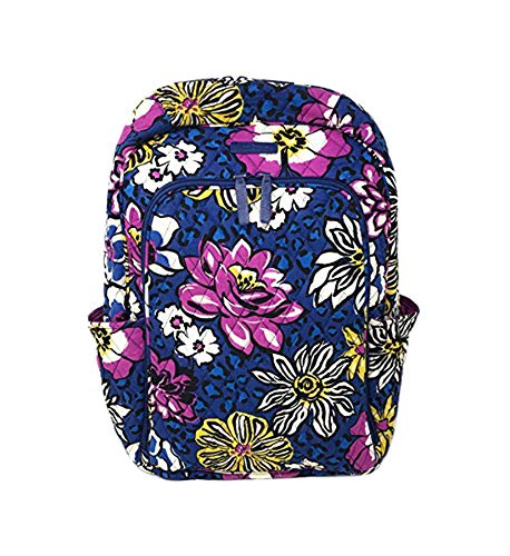 Vera Bradley Laptop Backpack (Updated Version) with Solid Color Interiors (African Violet with Purple Interiors), Large