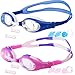 COOLOO Kids Swim Goggles, 2 Pack Swimming Goggles for Boy and Girls No Leaking Anti-Fog Waterproof Goggles for Kids 3-15