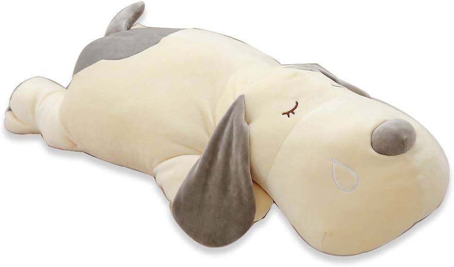 OUKEYI Sleep Dog Plush Hugging Pillow, Very Soft Puppy Stuffed Animals Toy Gifts