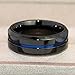 LOVERSRING Couple Ring Bridal Set His Hers Women Black Gold Filled Blue Agate Men Stainless Steel Wedding Ring Band
